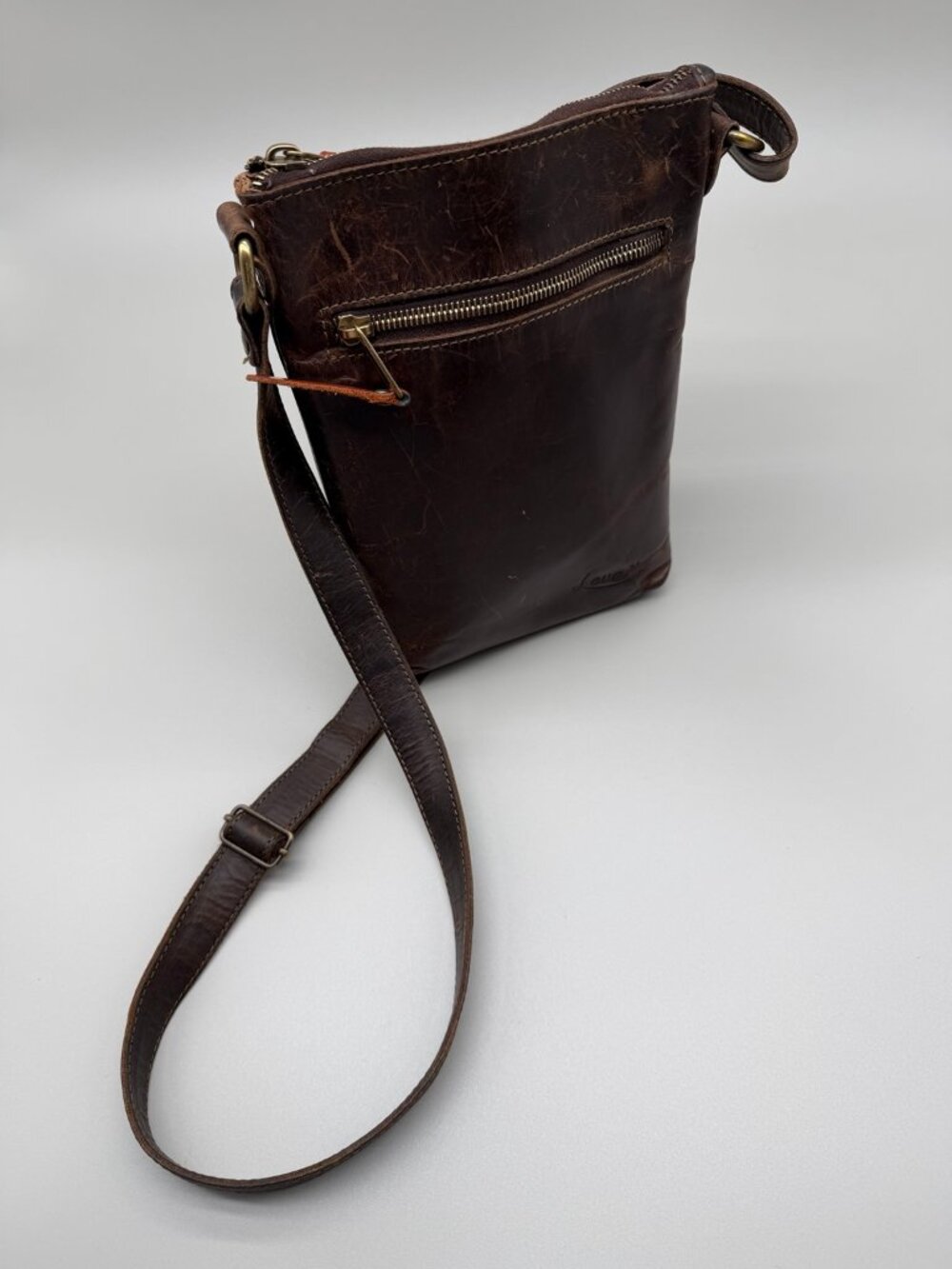 Love 41 Brown Leather Crossbody Bag Adjustable Strap